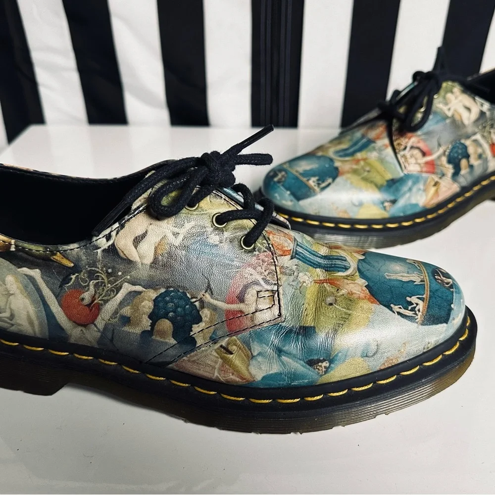 Dr. Martens RARE Hieronymus Bosch Garden of Earthly Delights Heaven Shoes - Picture 1 of 10